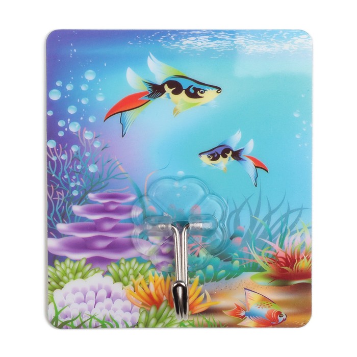 Крючок-наклейка "Подводный мир", цвет МИКС