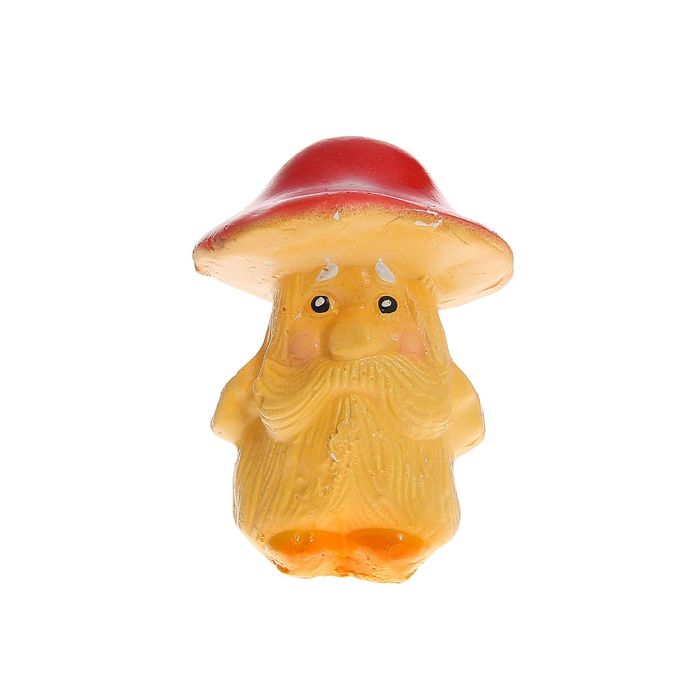 Садовая фигура "Грибок-дед" жёлтая ножка