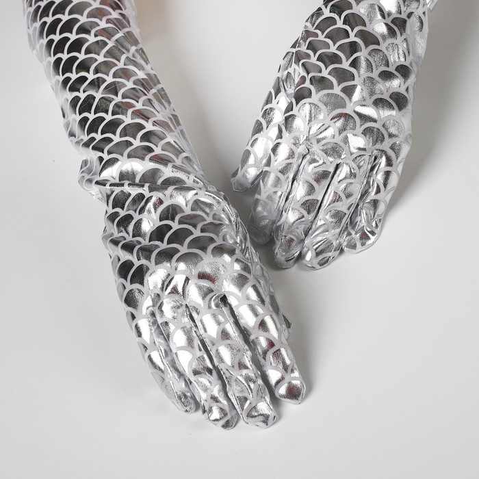 Перчатки карнавальные "Чешуйка" цвета микс