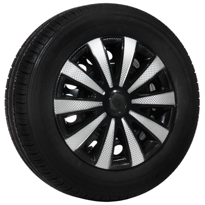 Колпаки колесные R13 "Карат" Super Black, набор 4 шт.