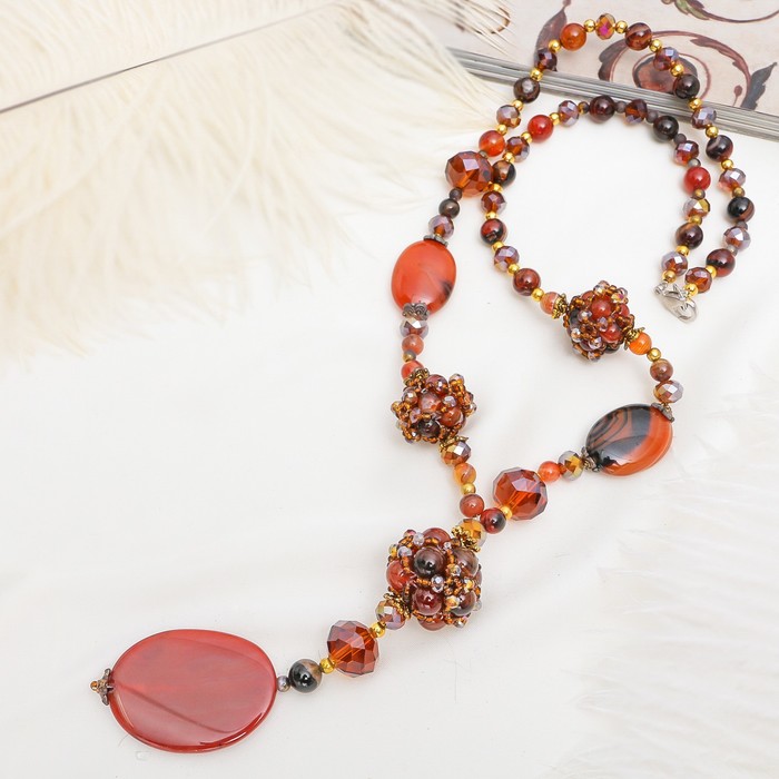 Кулон тайна востока "Сердолик", 60см