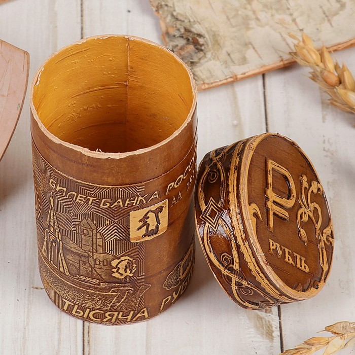 Футляр под деньги «1000 рублей», береста