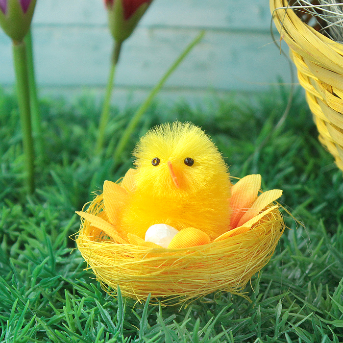 Сувенир "Цыпа в подсолнухе с яйцом"