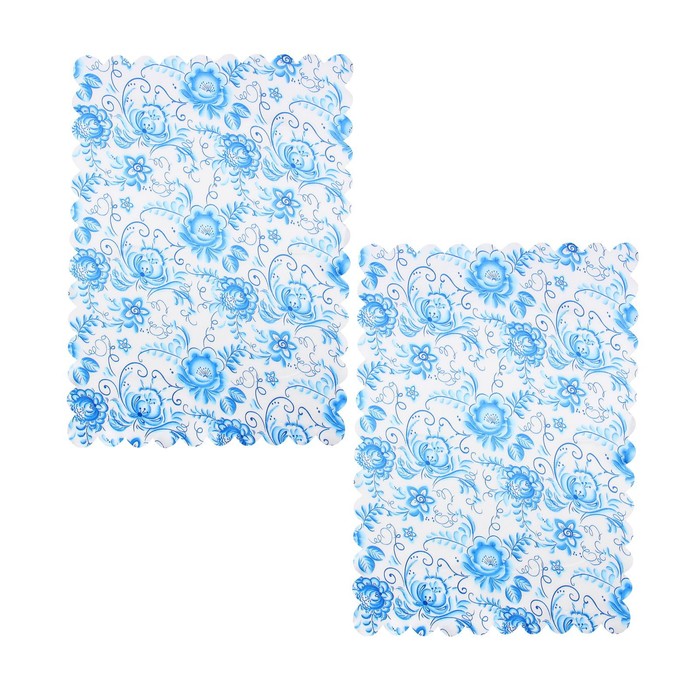 Набор салфеток Доляна "Народная роспись", размер 30х40 см - 2 шт, 100% полиэстер