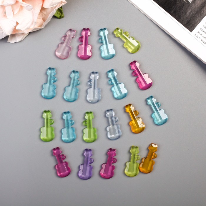 Декор для творчества "Гитара прозрачная", набор 20 шт.