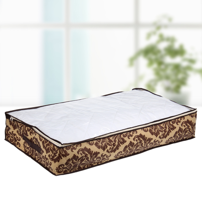 Кофр для хранения вещей 80x45x15 см "Шоколатье", цвет коричнево-бежевый