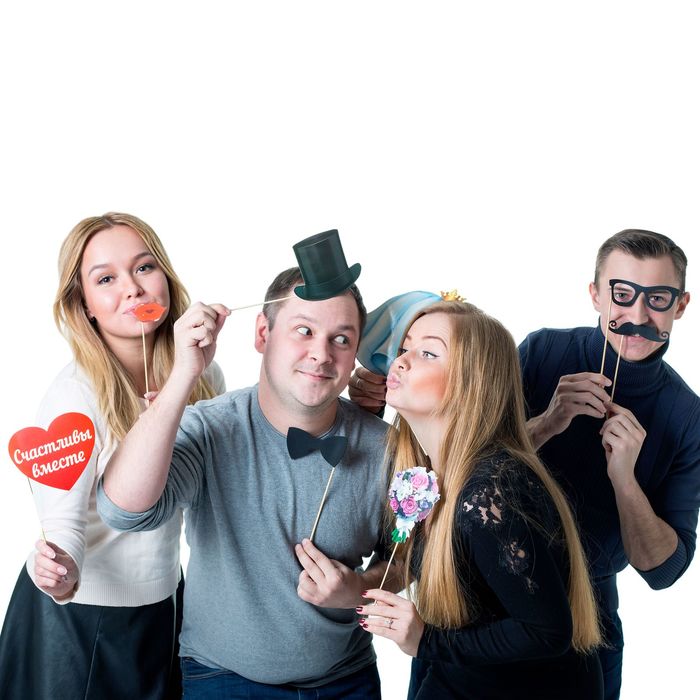 Набор фотобутафории "Свадебный", 9 предметов