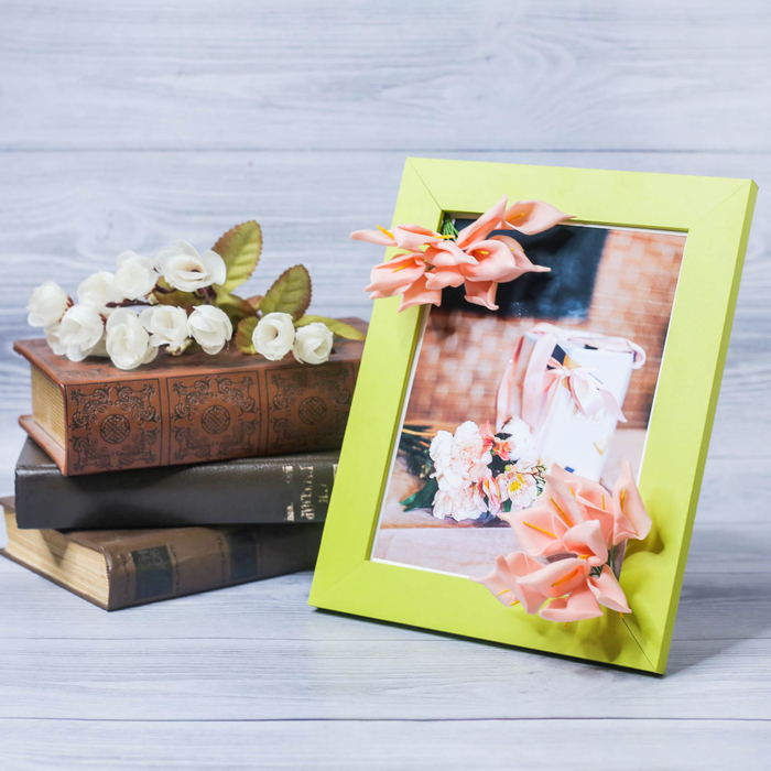 Декоративная фоторамка–панно «Счастья, тепла» с цветами, 15 х 20 см