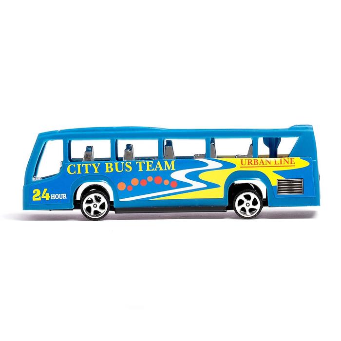 фото Автобус инерционный «городская экскурсия», цвета микс