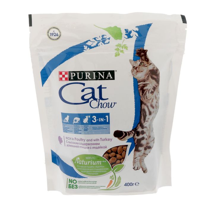 Сухой корм CAT CHOW 3 в 1 для кошек, 400 г