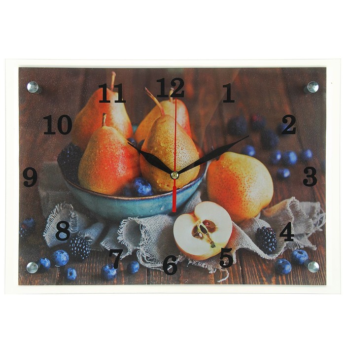 Часы настенные прямоугольные "Груши"25х35см микс