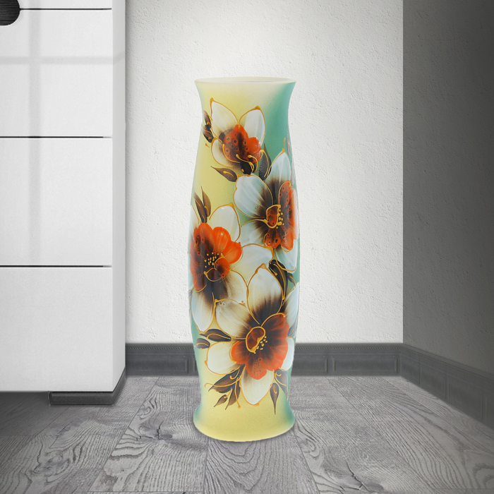 Ваза "Ромина" нарцисс, зелёная, задувка