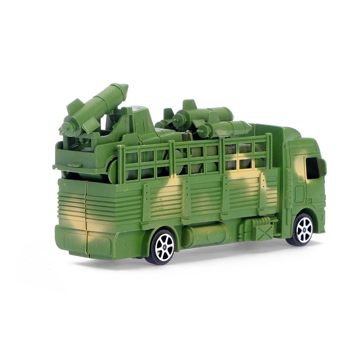 Грузовик инерционный "Военный автовоз", 2 машины