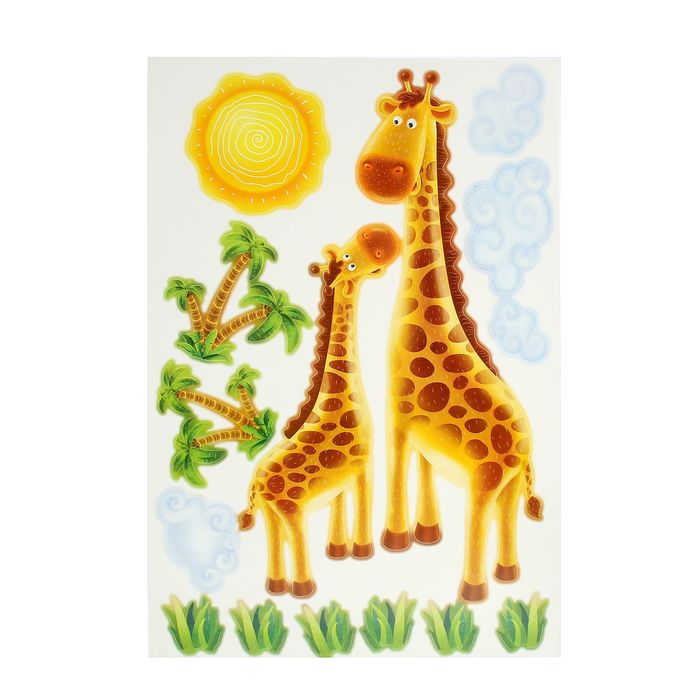 Наклейки интерьерные "Два жирафа"