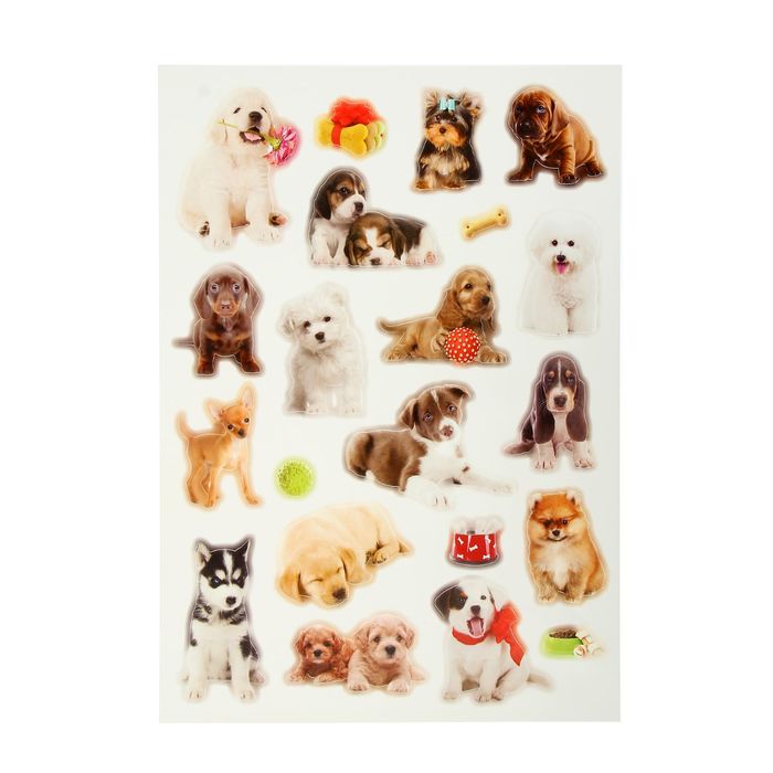 Наклейки интерьерные "Любимые щенки"