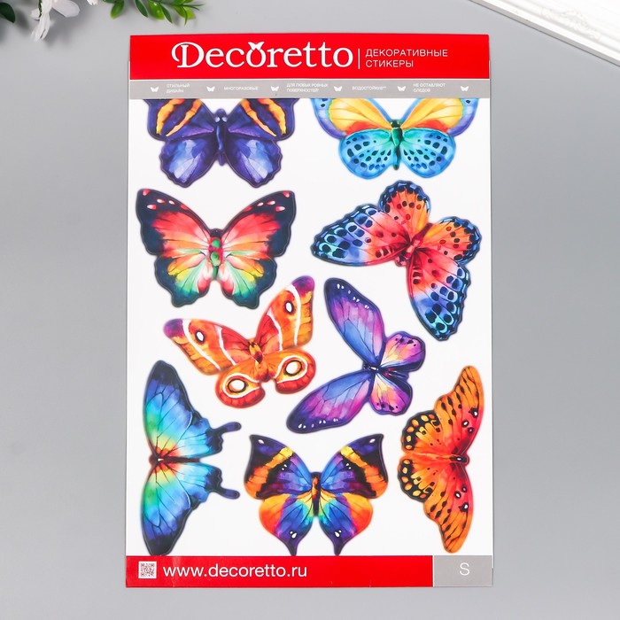 

Наклейки Decoretto "Акварельные бабочки" 25х35 см