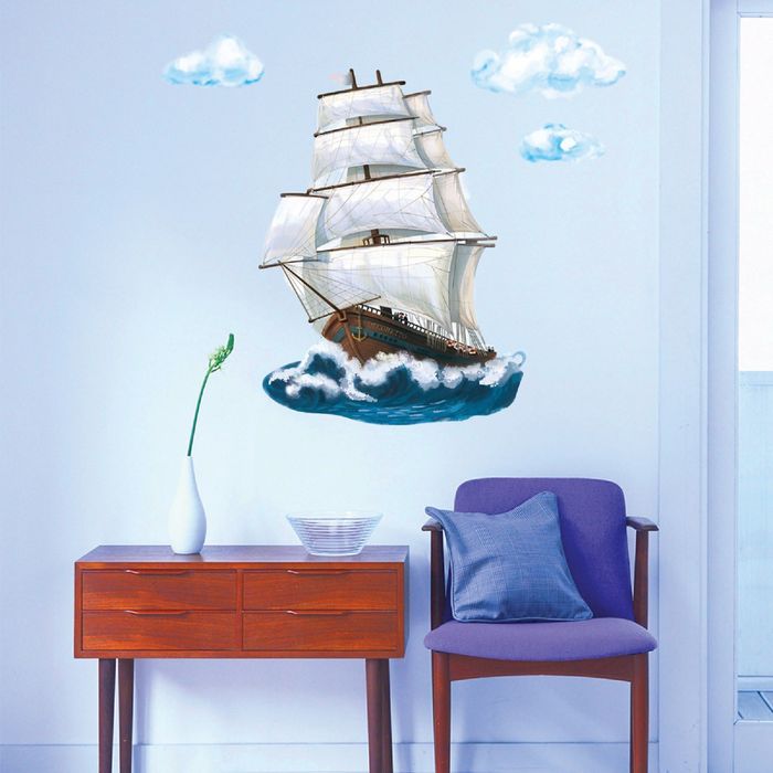 Наклейки интерьерные "Парусник"