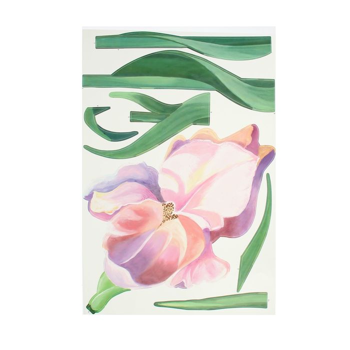 Наклейки интерьерные "Ирисы", набор 3 листа