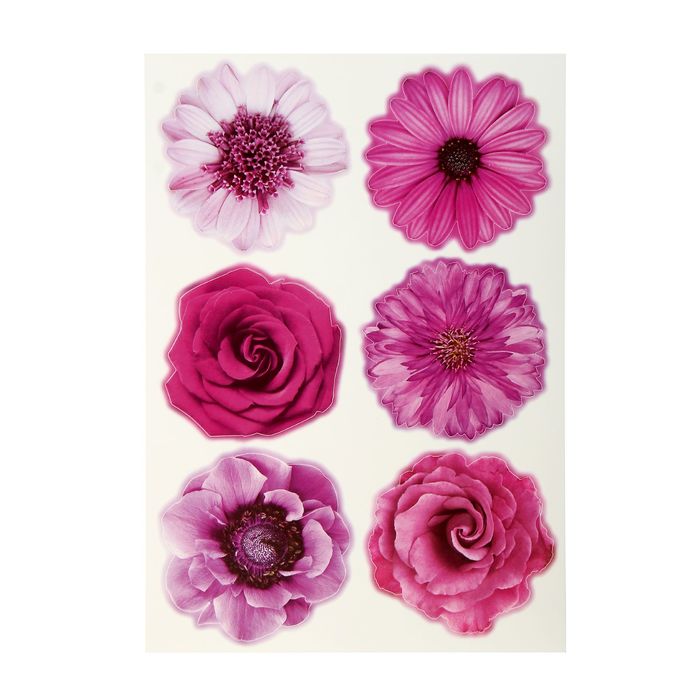 Наклейки интерьерные "Сиреневые цветы" МИКС