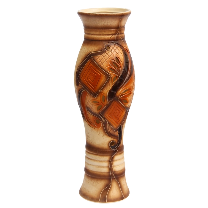 Ваза напольная "Даша" лист, квадрат, резка