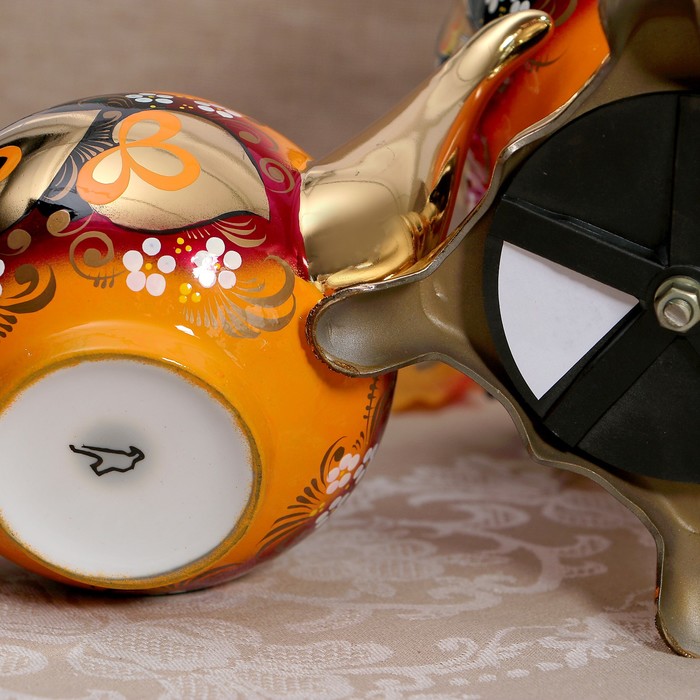 Набор «Глухари», жёлудь, 3 предмета, самовар 3 л, заварочный чайник 0,7 л, поднос