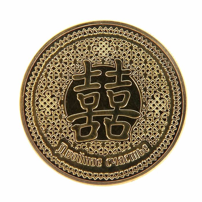 Монета Фэн-шуй Защита и удача "Манеки-неко", 8,5х10,5 см