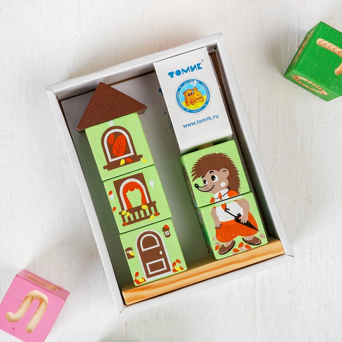 Кубики на палочке "Ёжик"