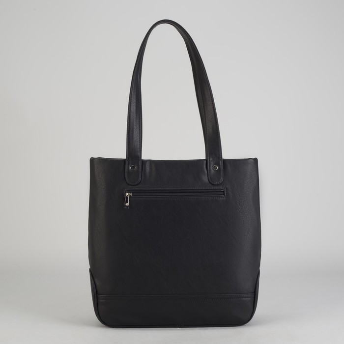 Сумка женская на молнии, 1 отделение, 1 наружный карман, тёмно-коричневая