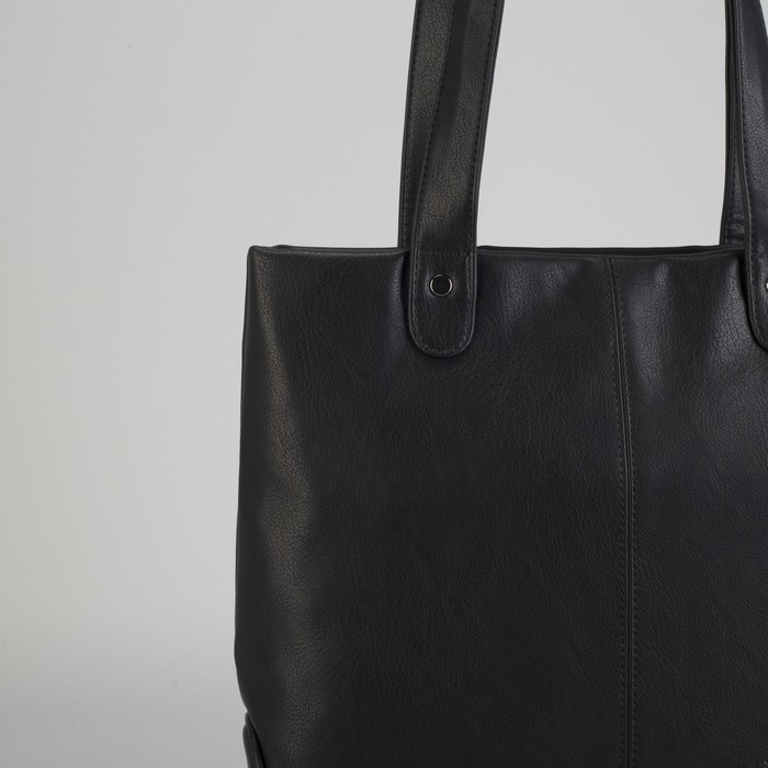 Сумка женская на молнии, 1 отделение, 1 наружный карман, тёмно-коричневая