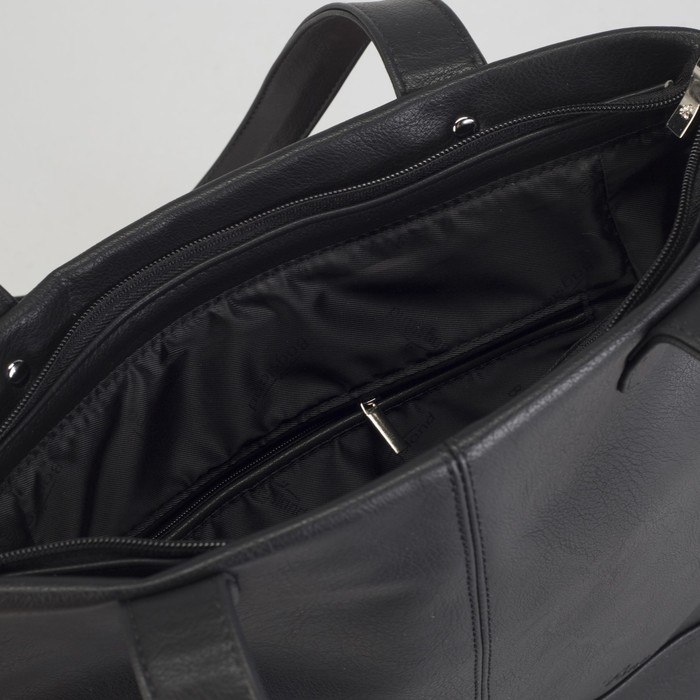 Сумка женская на молнии, 1 отделение, 1 наружный карман, тёмно-коричневая