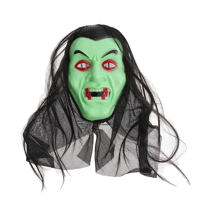 Карнавальная маска "Вампир" с волосами