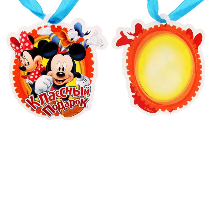 Пакет ламинированный вертикальный "Классный подарок", Микки Маус, 31 х 40 см, + мини-открытка