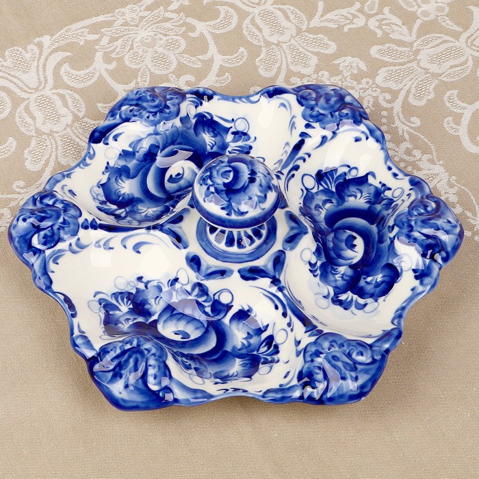 Менажница «Цветок», гжель