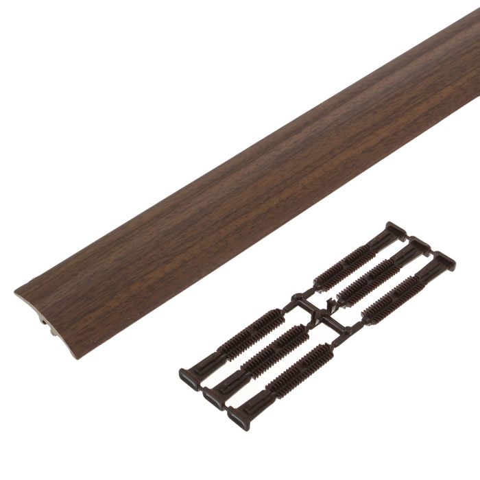 Порог ПВХ Идеал разноуровневый с дюбель-гвоздями 42 мм (0,9м) (291 орех)