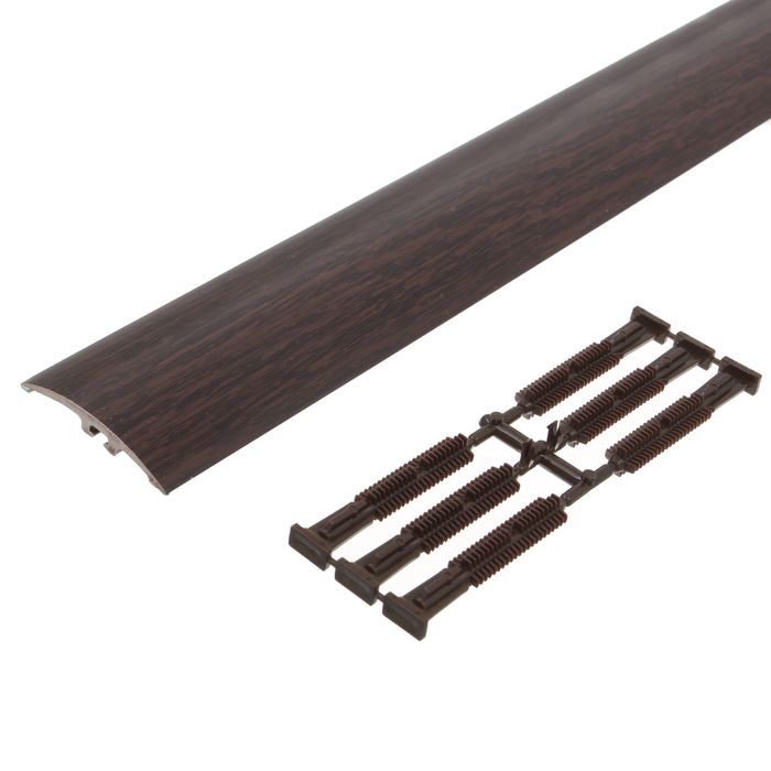 Порог ПВХ Идеал разноуровневый с дюбель-гвоздями 42 мм (0,9м) (351 каштан)