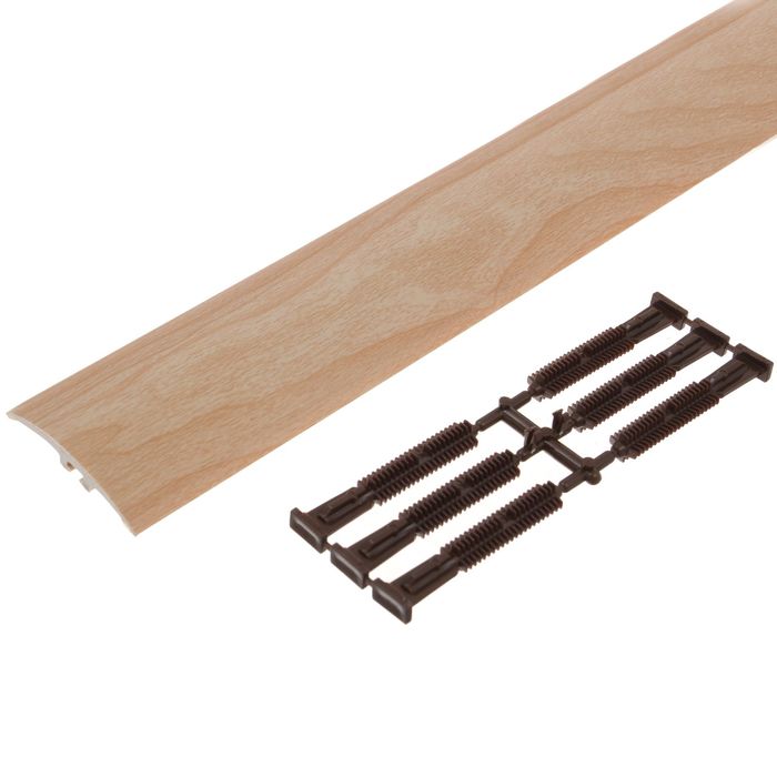Порог ПВХ Идеал разноуровневый с дюбель-гвоздями 42 мм (0,9м) (261 клен)