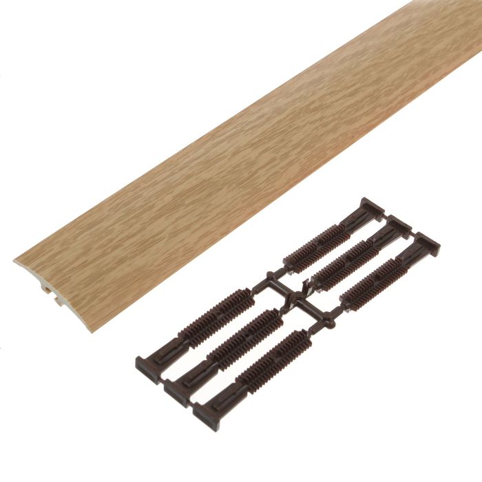 Порог ПВХ Идеал одноуровневый с дюбель-гвоздями 36 мм (0,9м) (212 дуб светлый)