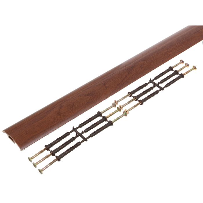 Порог ПВХ Идеал с монтажным каналом с дюбель-гвоздями 42 мм (1,8м) (341 ольха)