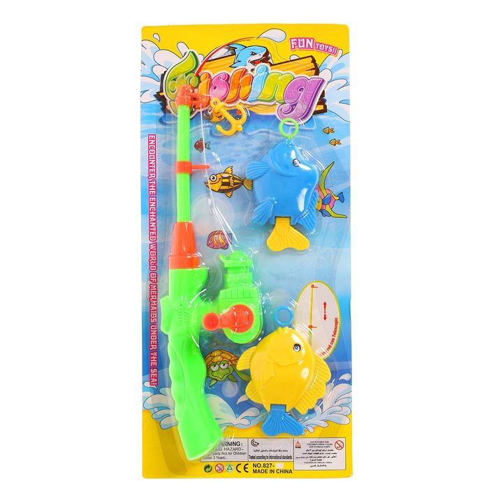 Рыбалка "Ловим рыбку на крючок", 2 большие рыбки+ удочка, МИКС