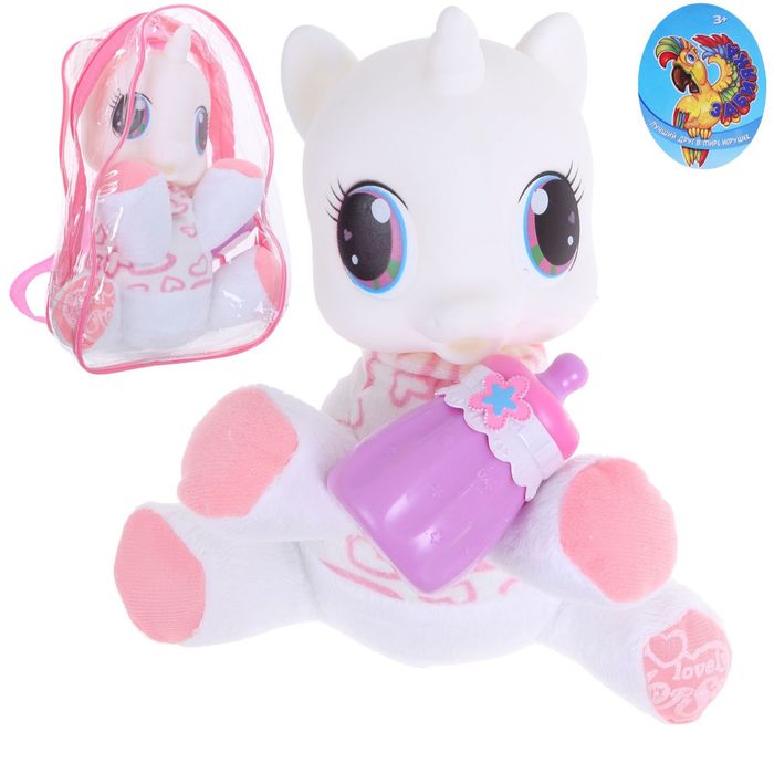 Пони "Единорожка" с аксессуарами в рюкзаке, звуковые эффекты, МИКС