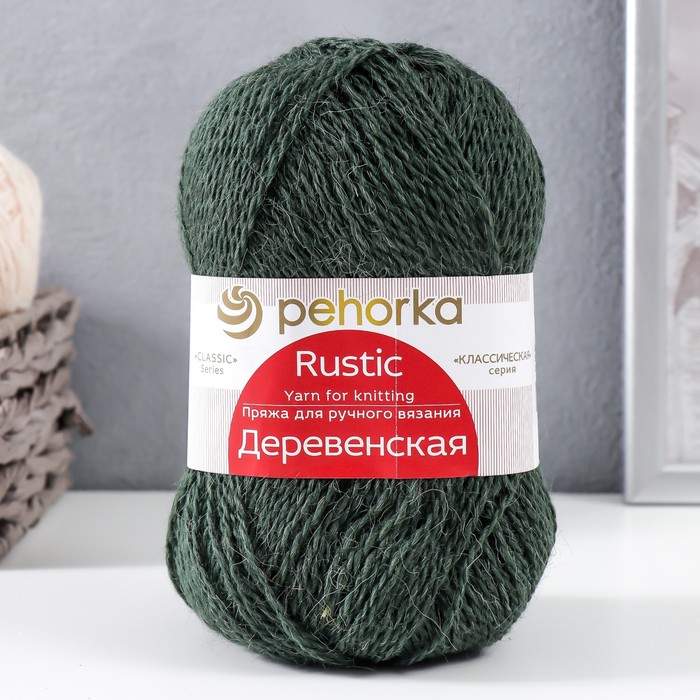 

Пряжа "Деревенская" 100% полугрубая шерсть 250м/100гр (381-Лавр)