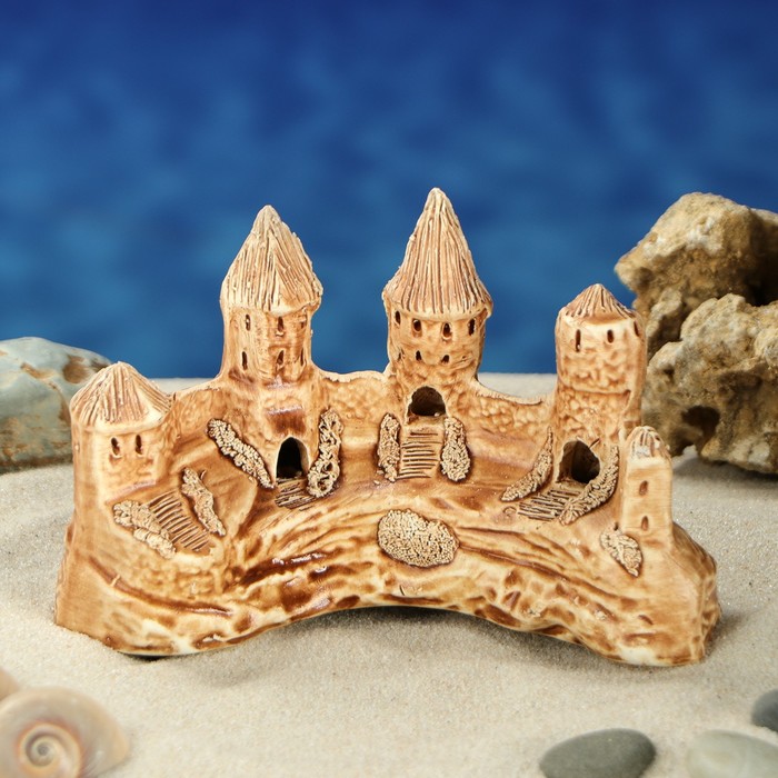 Декорации для аквариума "Стена замка"