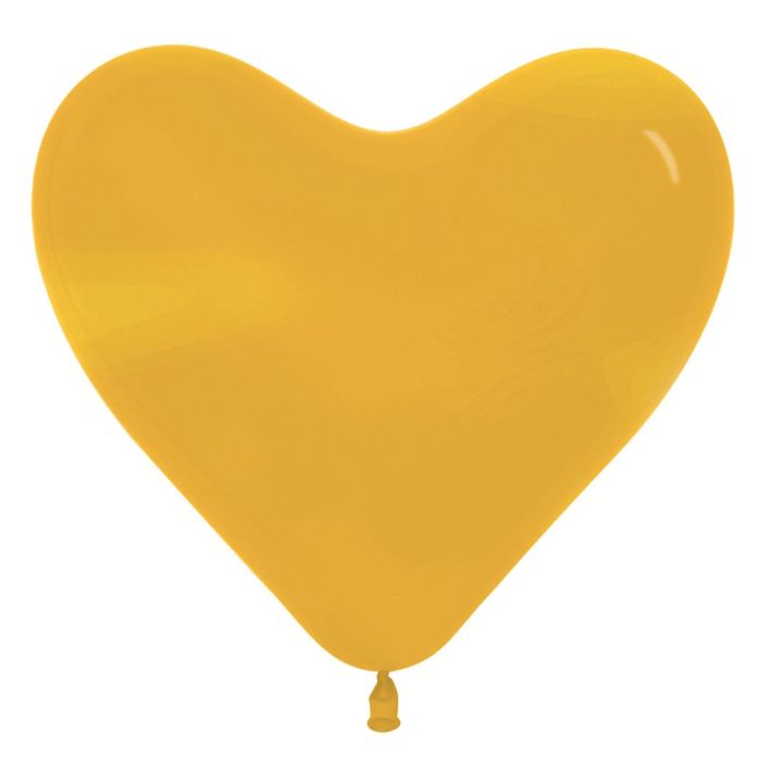 Шар латексный 16" "Сердце", набор 100 шт., цвет золотой