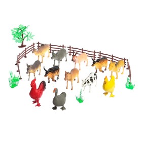 Набор животных «Моя ферма», 12 фигурок, с аксессуарами от Сима-ленд