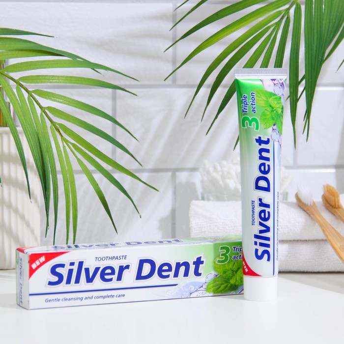 фото Паста зубная silver dent комплексная защита, 100г modum