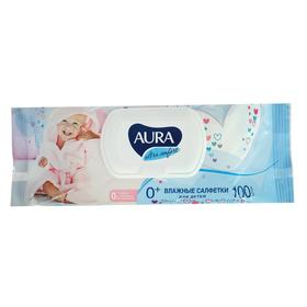 Влажные салфетки Aura Ultra Comfort, детские, гипоаллергенные, 100 шт. от Сима-ленд