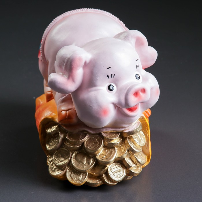 Копилка "Свинка на монетах"