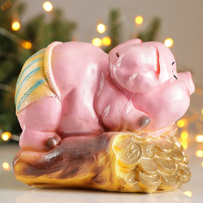 Копилка "Свинка на монетах"