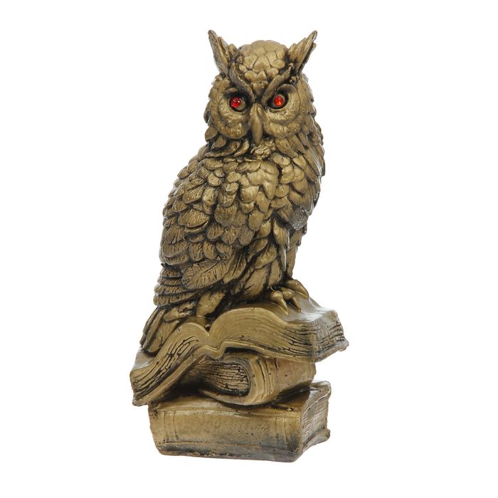 Копилка "Филин на книгах" золото