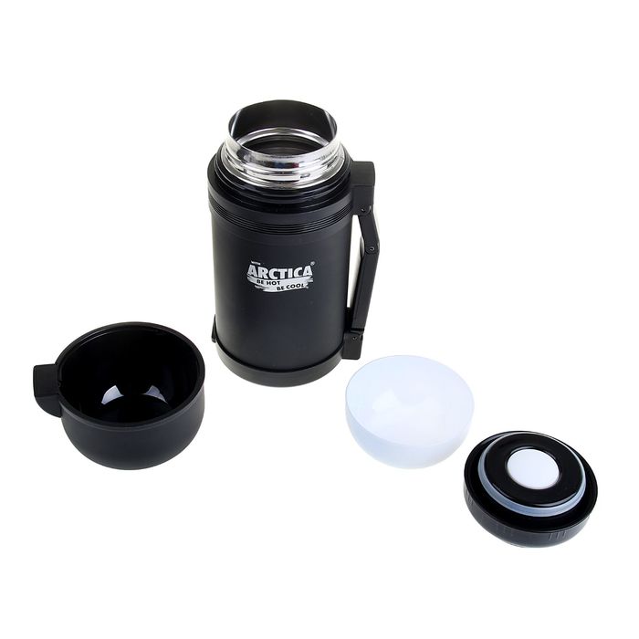 Термос универсальный «Арктика», бытовой, вакуумный, 1 л, чёрный